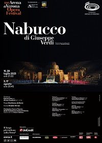 "Kainós® Magazine: Nabucco di Giuseppe Verdi al 100° Arena Opera Festival 2023 - locandina alla critica allo spettacolo"